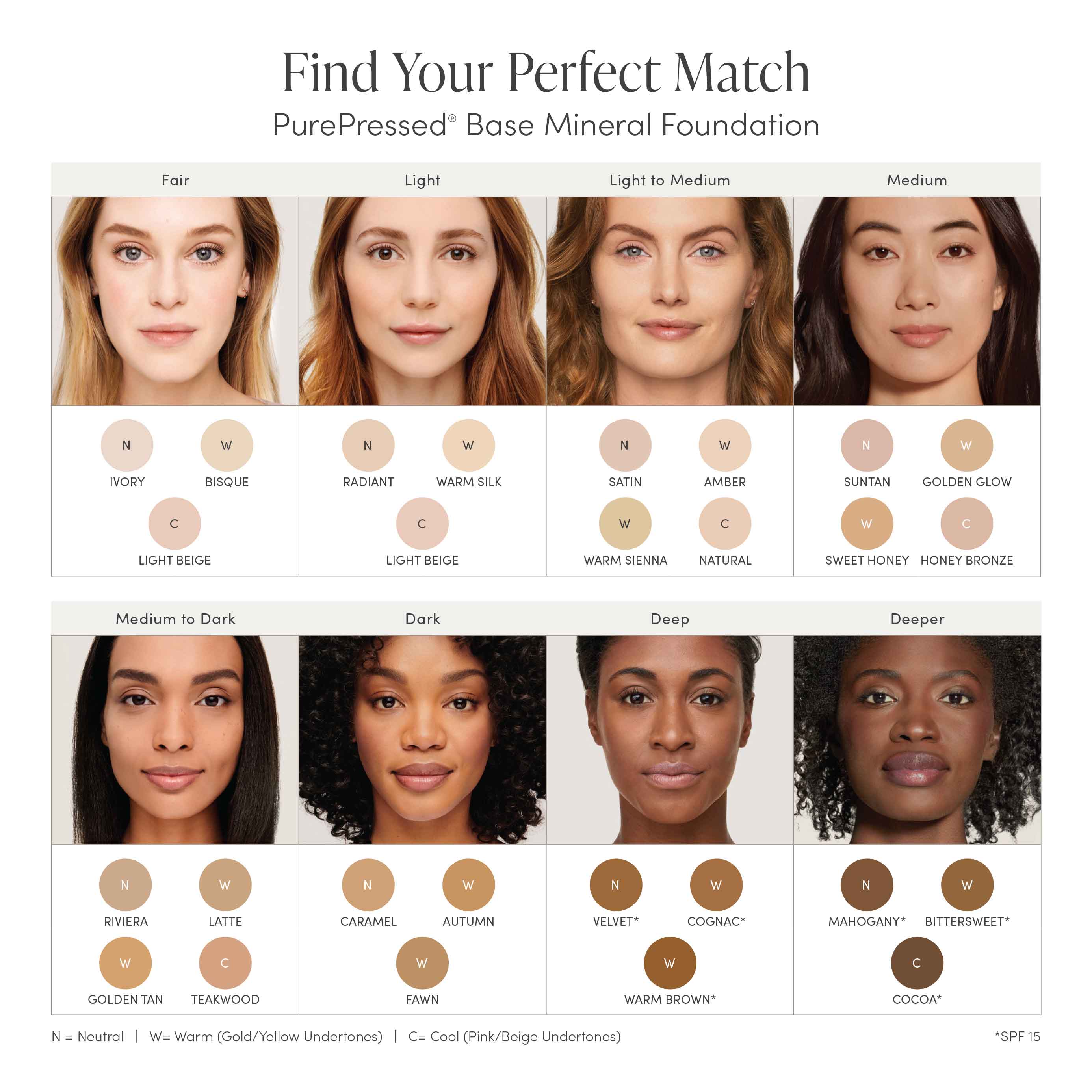 PurePressed® Base Mineral Foundation SPF 20/15 & Refillable Compact